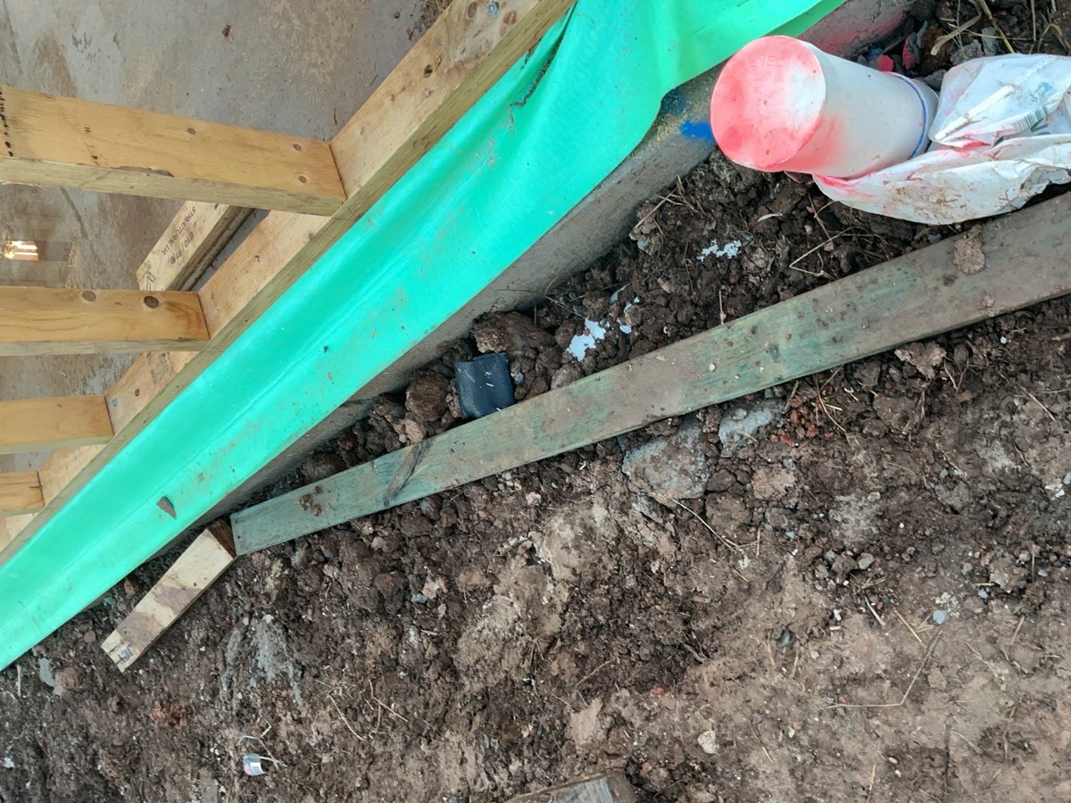 Vapour barrier sections missing, recorded during a frame inspection in Oran Park
